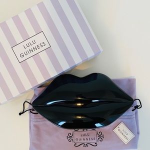 Lulu Guinness • Lips Clutch • Black